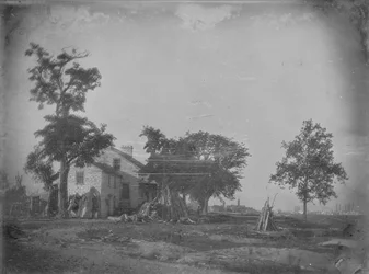 Residencia del Juez Silas Bent, vista desde el sur con St. Louis a lo lejos